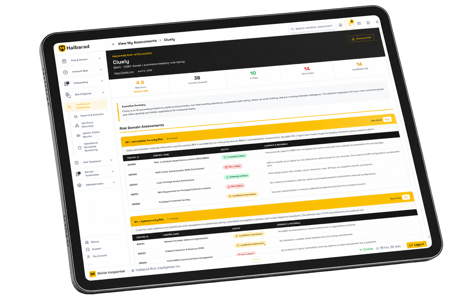 SPARK ASSESSMENT product screen